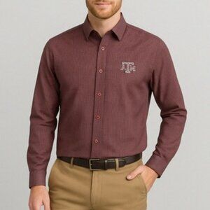 Antigua Texas A&M Maroon Check Long Sleeve Button-Up Shirt – Men's Medium